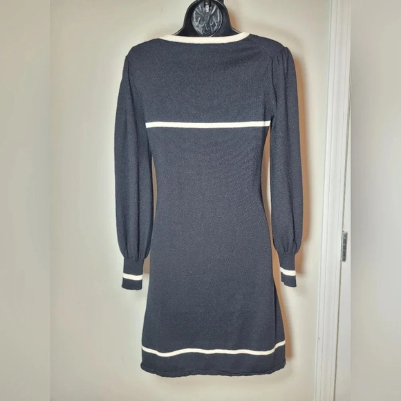Trina Turk Balloon Sleeve Silk Cashmere Wool Blend Dress sz S - Picture 2 of 10